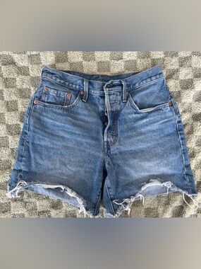 Levi's 501 Distressed Denim Jean Shorts